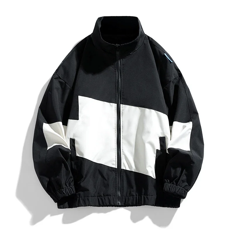 

Jacket Outdoor Men Pilot Windbreaker Jacket 5XL Spring Autumn Men's Bomber Jacket Fashion Men Stand Collar Patchwork Lightweight