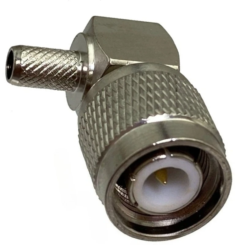 TNC Male Right Angle Crimp Connector TNC Plug for RG58 RG142 LMR195 RG400 Coax Cable 50 Ohm