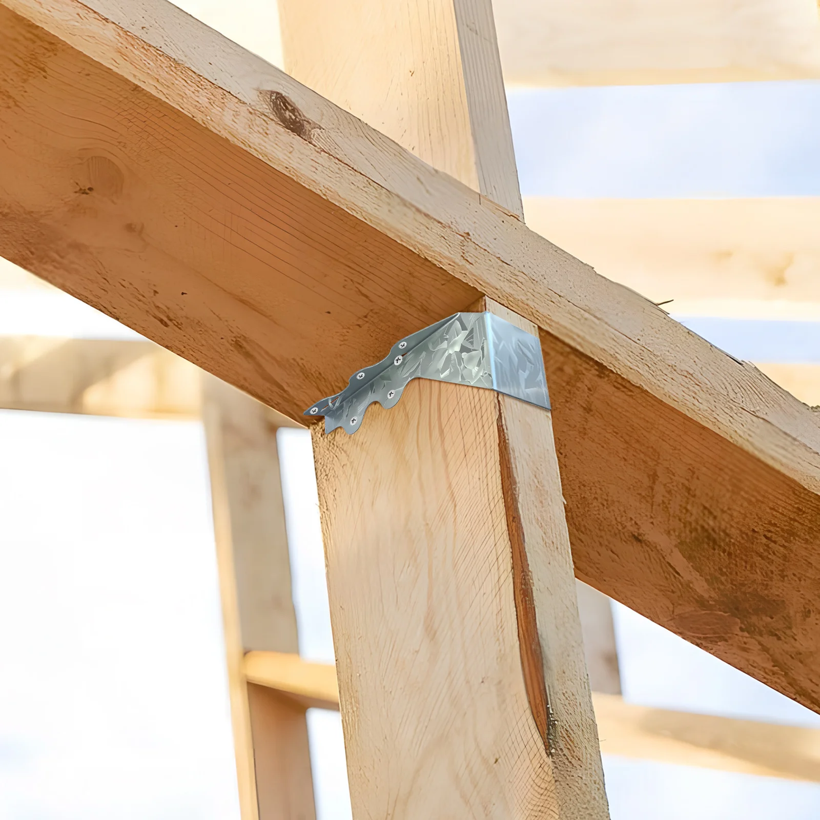 

20Pcs Joist Hanger Galvanized Steel Brackets 2x6 Face Mount for Wood Floor Deck Ceiling Joist Hurricane Ties Support