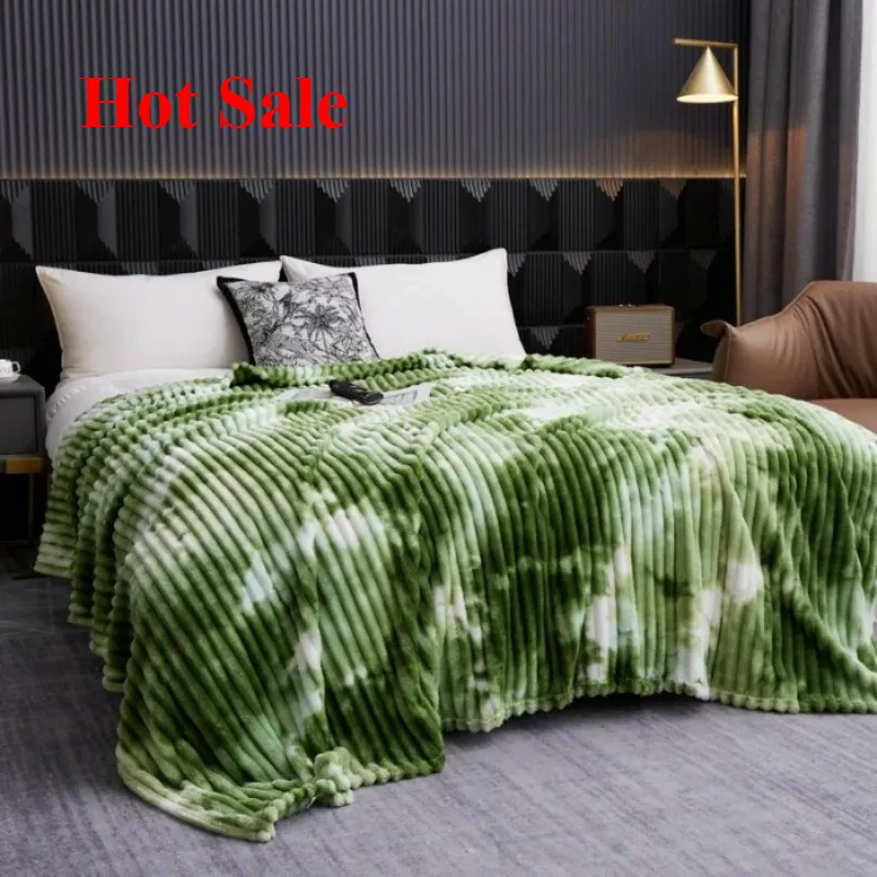 

2025 Art Tie-Dye Casual Blanket Milk Fleece Fleece Blanket Spring and Autumn Available Adult Household