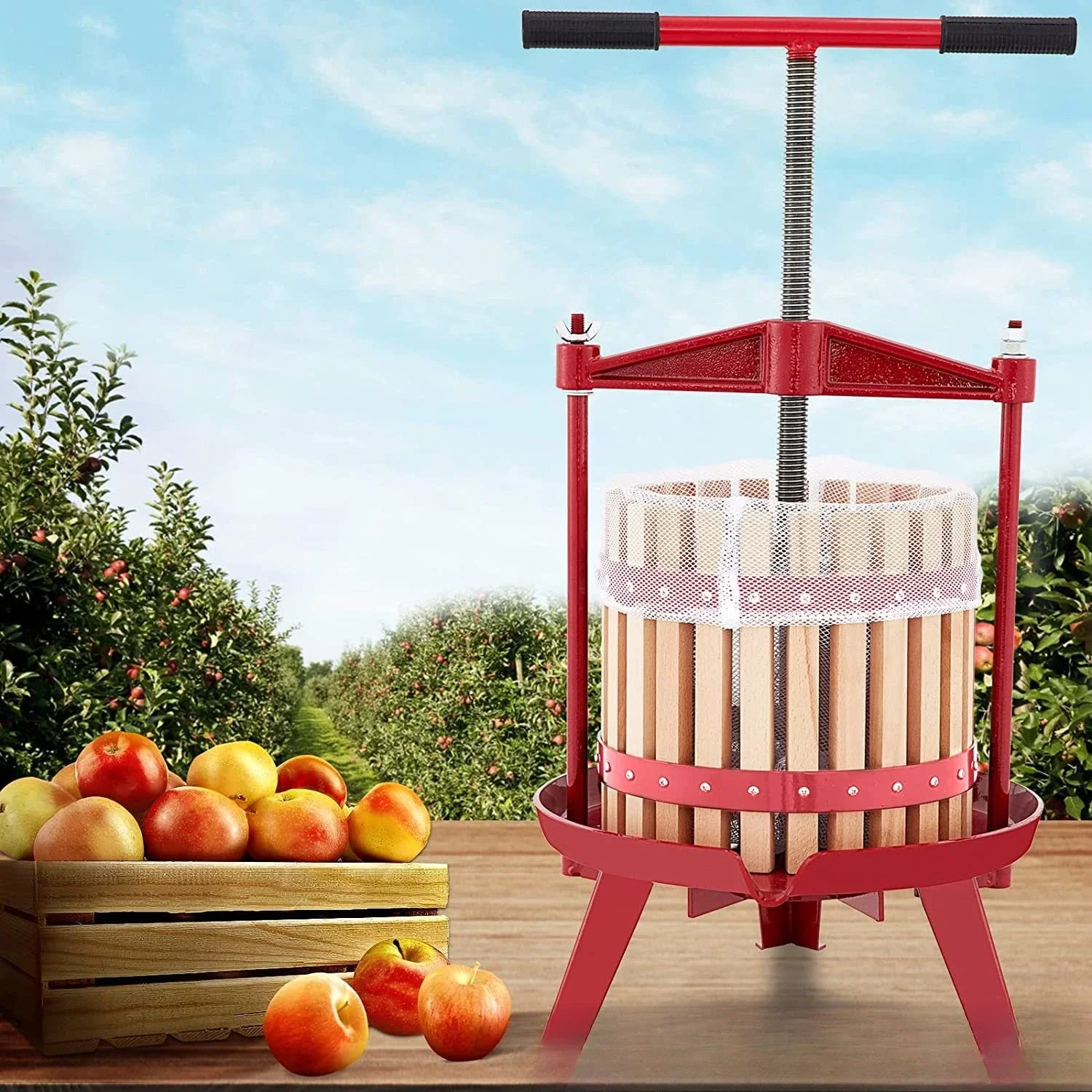 Honey, olive oil press, apple press, large manual stainless steel wine press, cake press