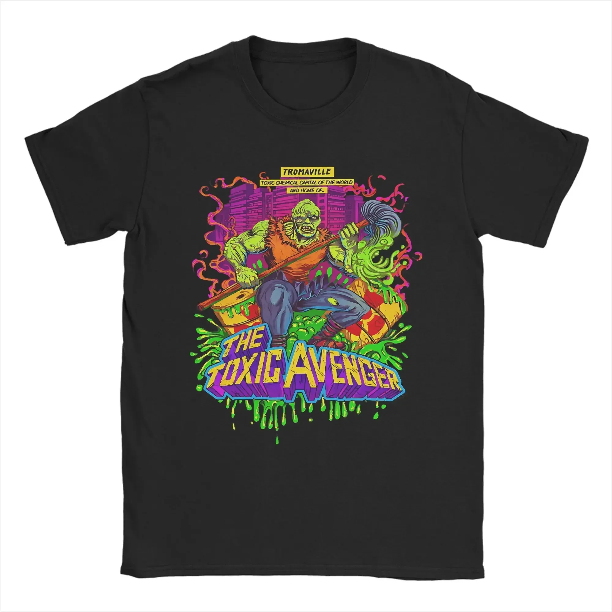 Men T-Shirt Comedy Toxic Avenger Amazing Pure Cotton Tees Short Sleeve  T Shirt O Neck Tops Gift