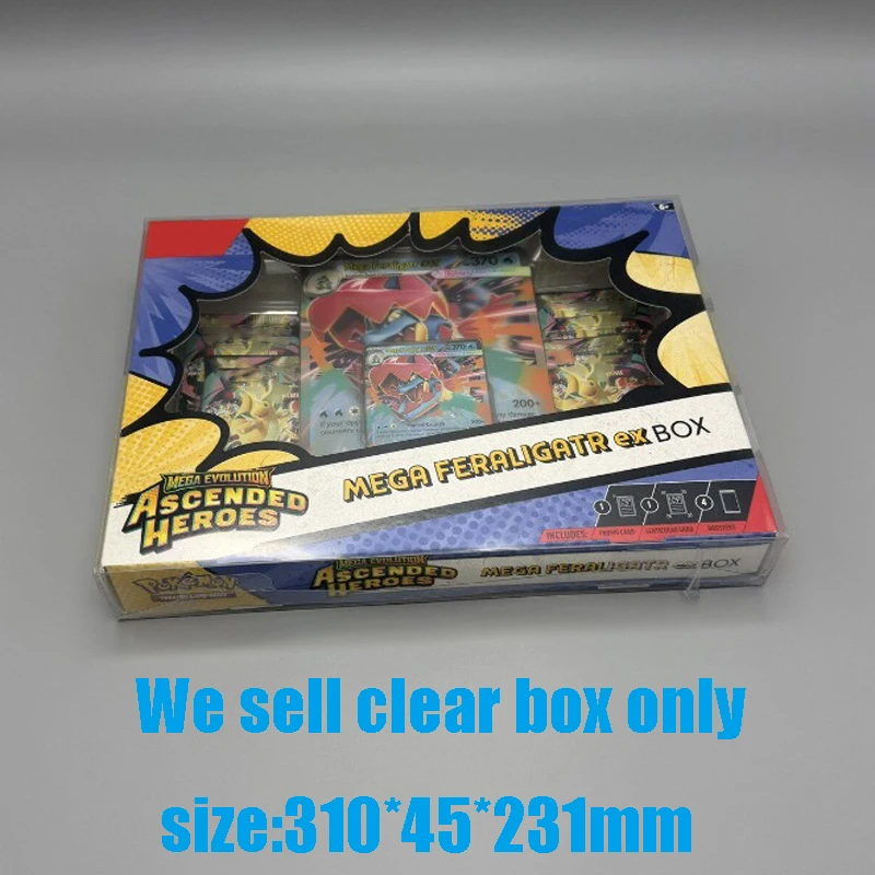 Étui de protection transparent pour TCG, adapté à M2.5 Mega Evolution Ascended Heroes ex BOX