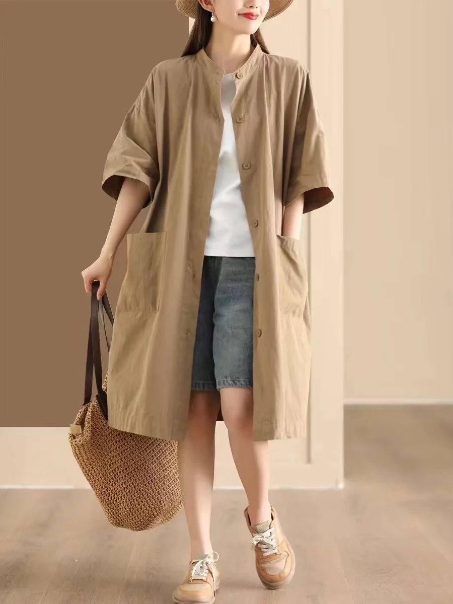 Plus size feminino verão irt dr vintage solto casual ele high-end sentimento comutar sle ort sve h-ape dr