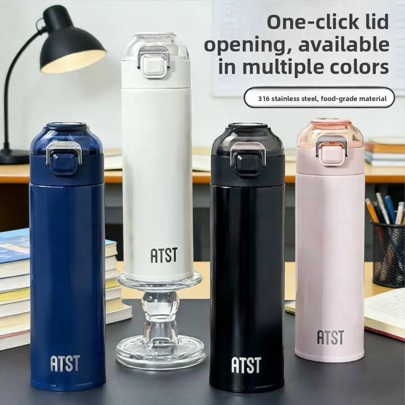 new-high-aesthetic-stainless-steel-insulated-water-bottle-large-capacity-bounce-cup-for-men-and-women-students-modern-minimal