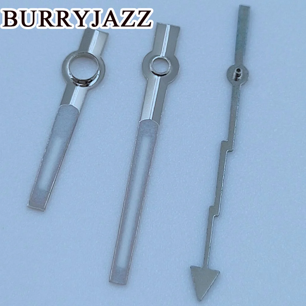 BURRYJAZZ-manecillas de reloj NH35, NH36, NH38, 7S26, 7S36, 4R35, 4R36, Plata naranja, rojo, plata, verde, plata, azul, manos verdes luminosas