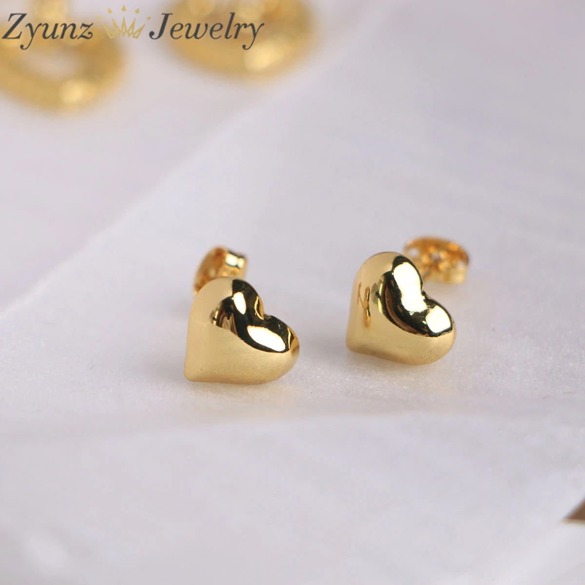 10 Pairs, Minimalist Smooth Gold Color Heart Star Stud Earrings for Women Trendy Elegant Wedding Bride Jewelry