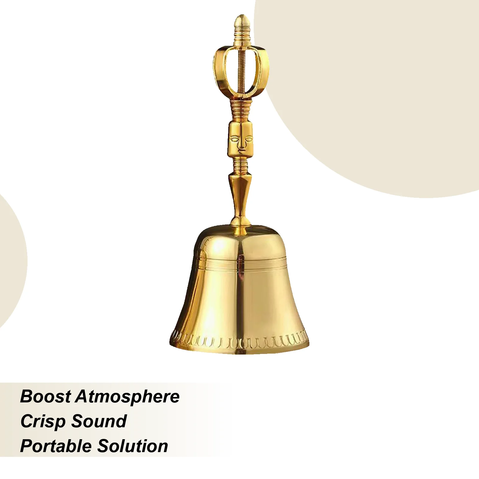 

Ручной колокольчик, латунные колокольчики, ритуальный джингл, инструмент для дома, медитации, ужина, школы, свадьбы, Рождества