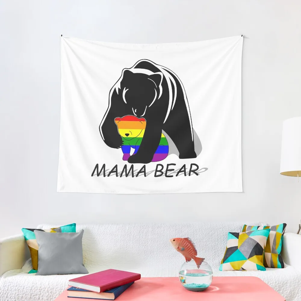 

Gay Pride Mama Bear Tapestry Japanese Room Decor Custom Tapestry