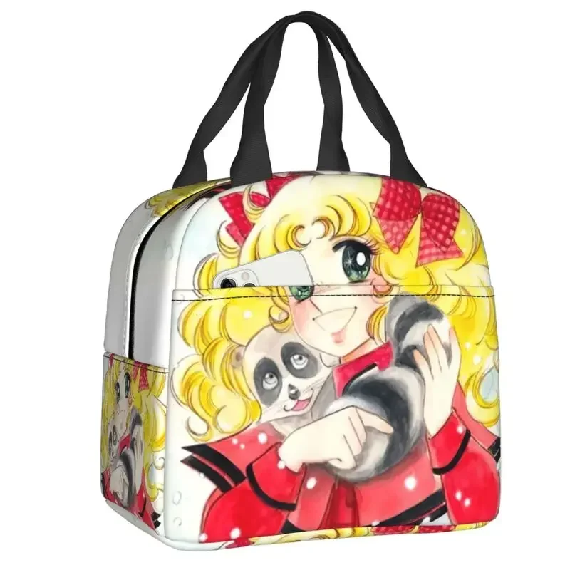 Happy Candy Candy Thermal Insulated Lunch Bags Women Japan Anime Lunch Container for Kids School Children Food Bento Box