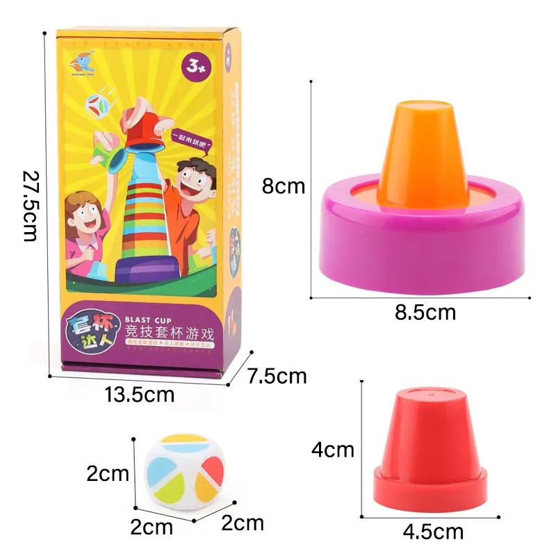 Montessori Color Matching Stacking Cup Kids Toys Sensory Play Logical Thinking Training Board Game Educational Toys For Children