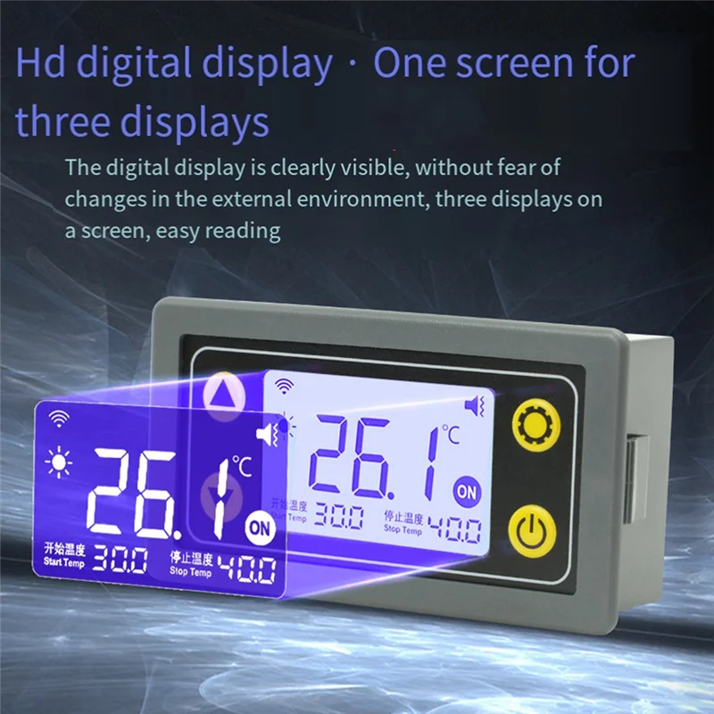 A003 SA10W WIFI أداة تحكم في درجة الحرارة بالترموستات شاشة ديجيتال ترموستات إنذار درجة حرارة منخفضة عالية سهلة التركيب