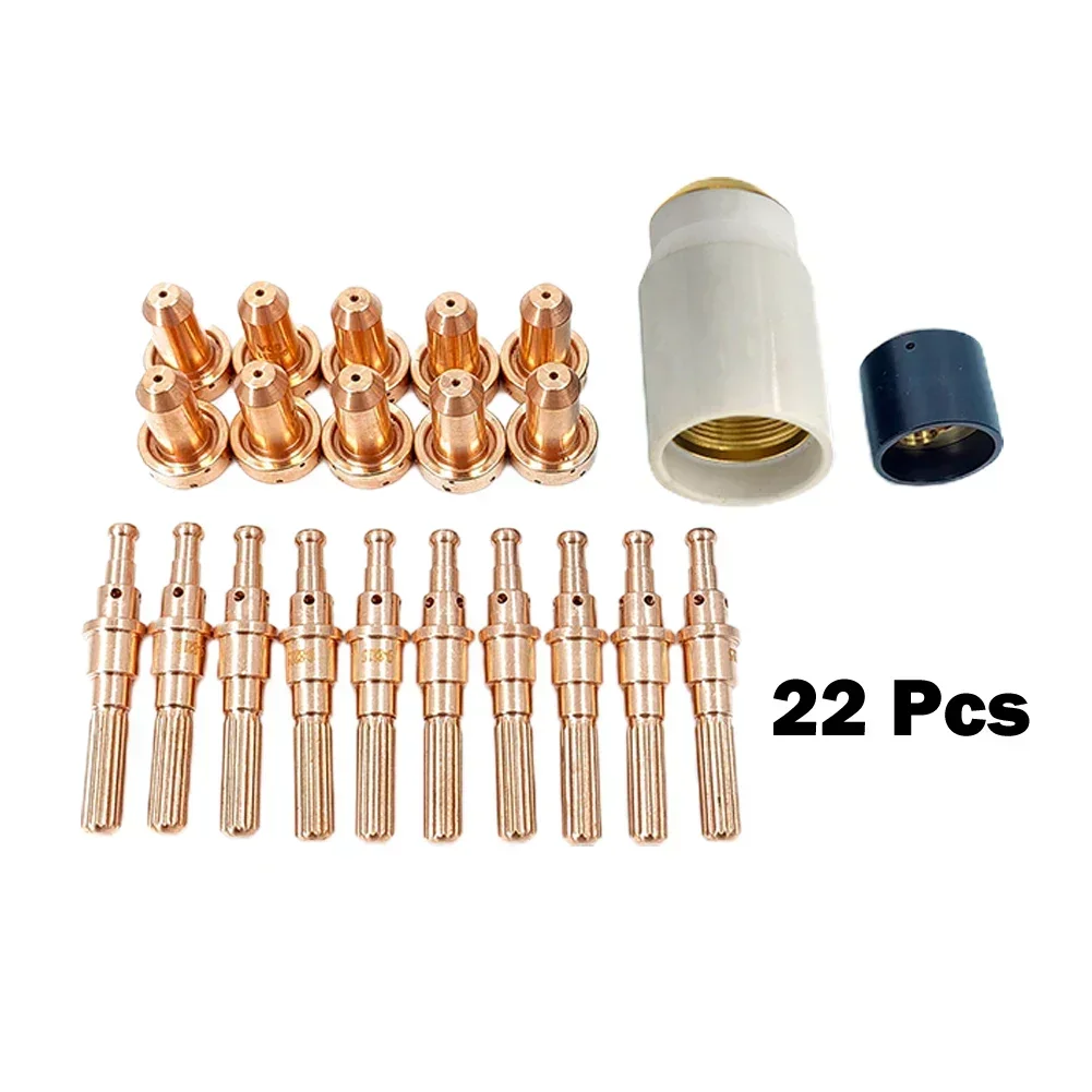 

80A Plasma Electrode Tips Metal Nozzle Plasma Cutter Plasma Torch SL100 WS PK22 WSP-10080 Welding 9-8211 22 Pcs