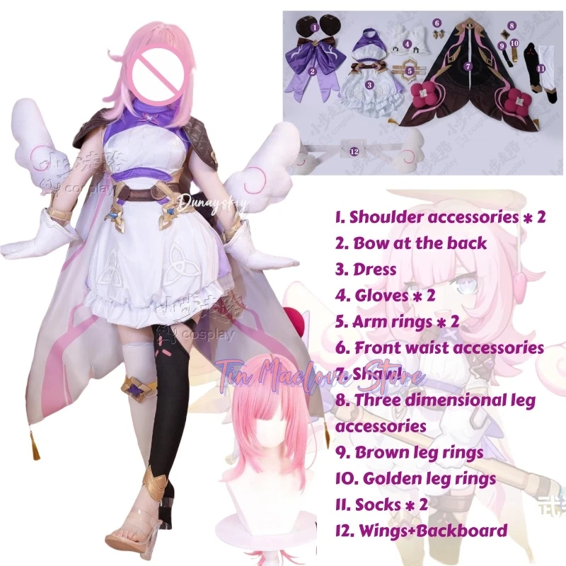 

Игра Honkai Impact 3rd Fairy Elysia Косплей Костюм Платье Наряд Женский Хэллоуин Вечеринка Ролевая Игра Парик Comic Con