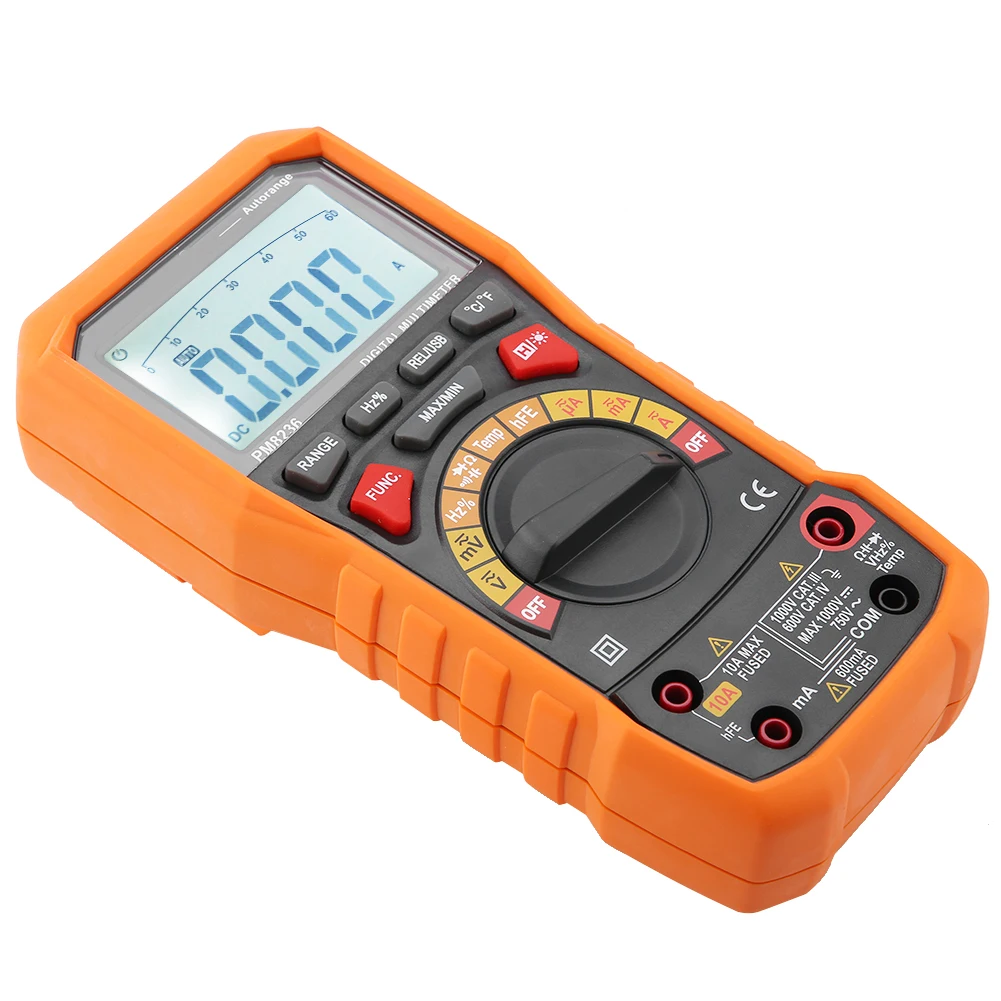 Capacitance Frequency Tester PM8236 PEAKMETER PM8236 Auto Range Digital Multimeter Temperature Capacitance Frequency Test