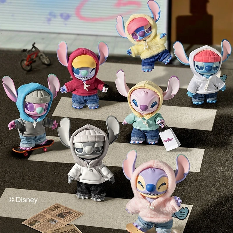 

Disney Stitch GenZ Street Series Vinyl Plush Blind Box Keychain Collectible Fashion Figure For GenZ Street Culture Lovers