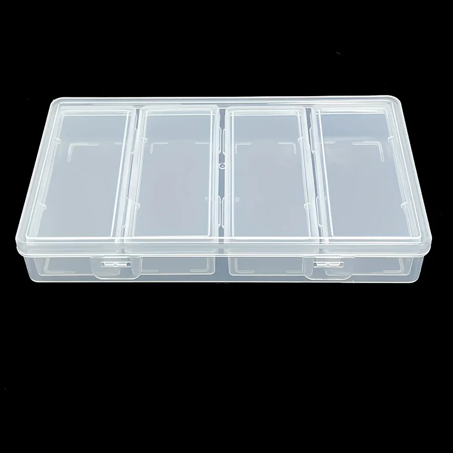 5pcs/set Adjustable Dividers Clear Plastic Storage Organizer Box - Craft & Sewing Supplies Container with Removable Compartments