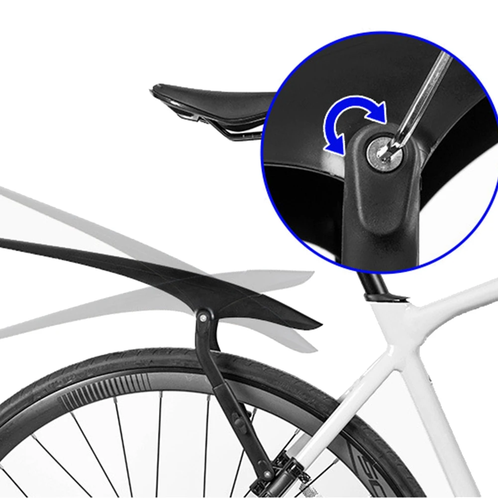 Bike Mudguard Adjustable Bike Fender Mud Flaps Road Bike Fender for Cycling Front Rear Accessories