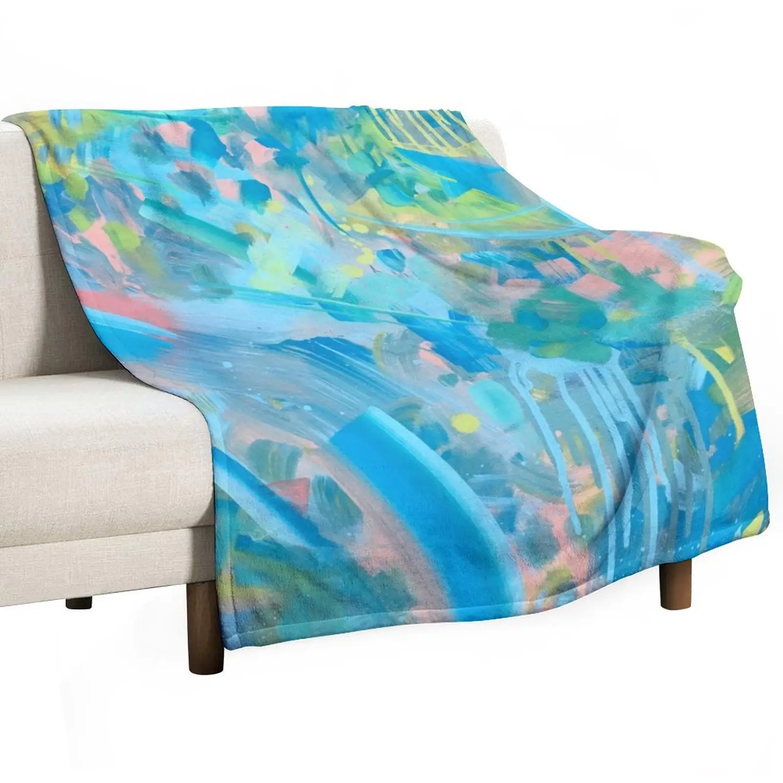 Spoiled Lillies- Maximalist Brightly-Colored Abstract Painting Throw Blanket christmas decoration Furrys Blankets