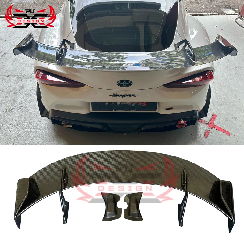 Rear Spoiler ADR Style Dry Carbon Fiber swan neck spoiler wing For Toyota SUPRA A90 A91 MK5 Auto Tuning