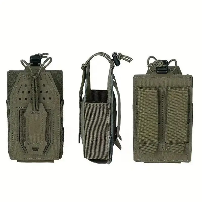 Tactical Radio Pouch Hunting Walkie Talkie Holder Open-Top Interphone Hanging Bag Molle Nylon Magazine Pouch view 4