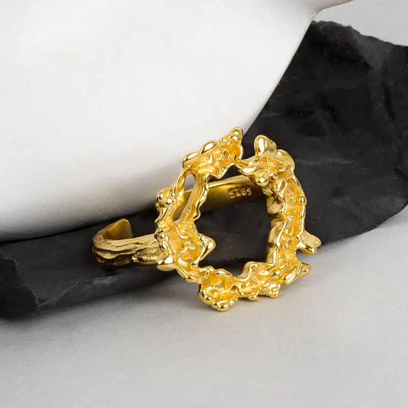 

Кольцо с неровными вырезами, уникальный дизайн, геометрические модные украшения, круглая форма, женское кольцо, модный аксессуар, индивидуальный стиль