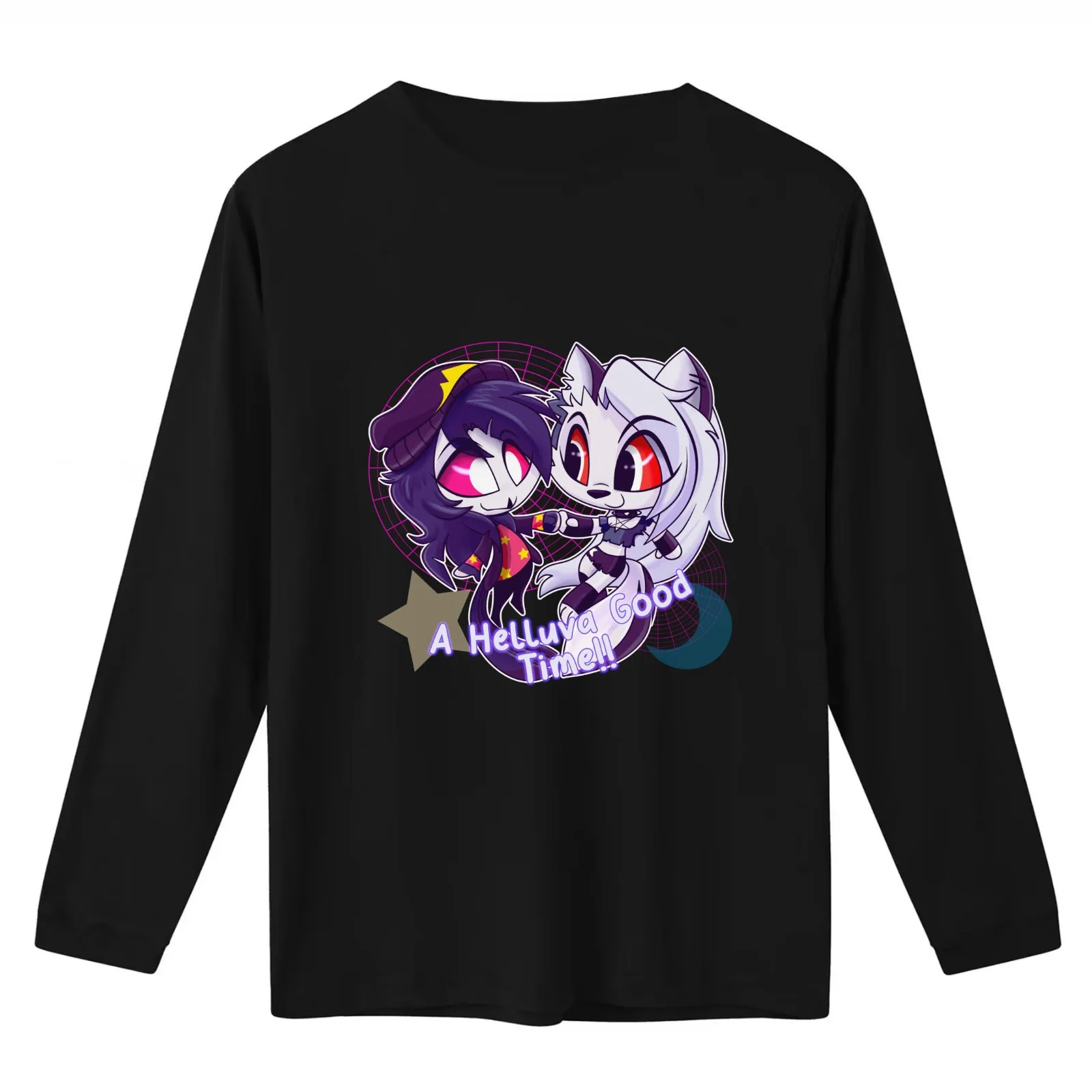 Loona and Octavia Chibi v2 T-Shirt Summer Casual Cotton Tee Oversized Streetwear Tops Vintage Graphic Print Unisex Men Women