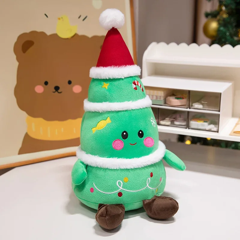 Cute Santa Claus & Elk Snowman Gingerbread Man Plush Toys Stuffed