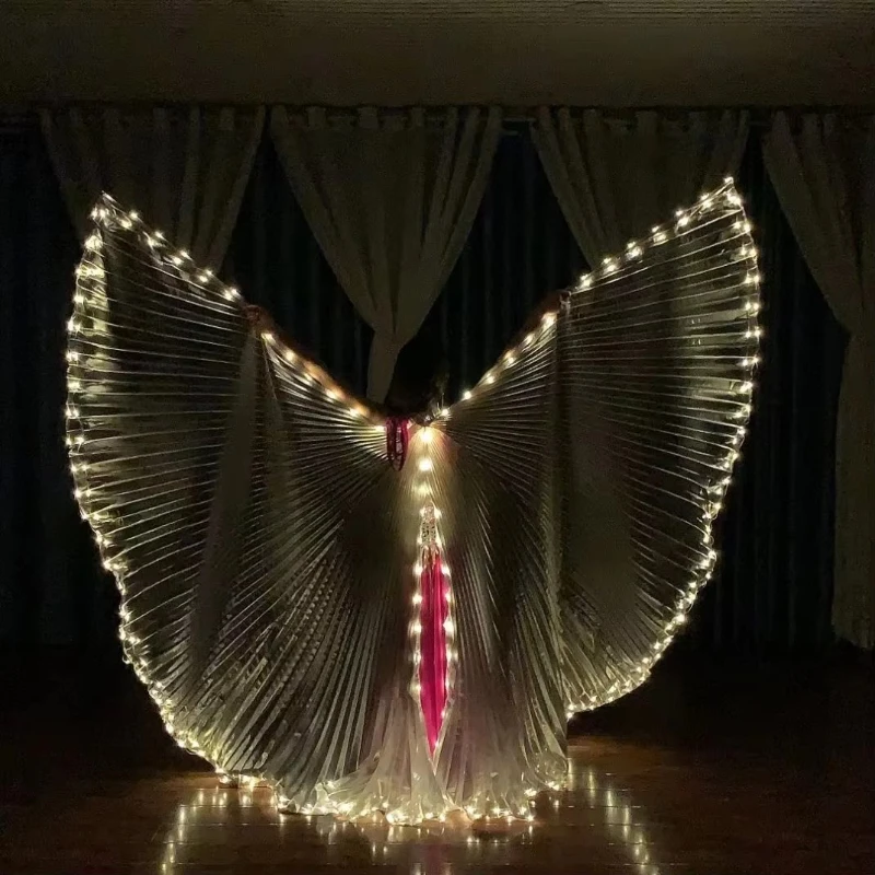 

Hot Sale Dancing Belly Dance Light Emitting Diode Wings Adult Split Wings for Performance