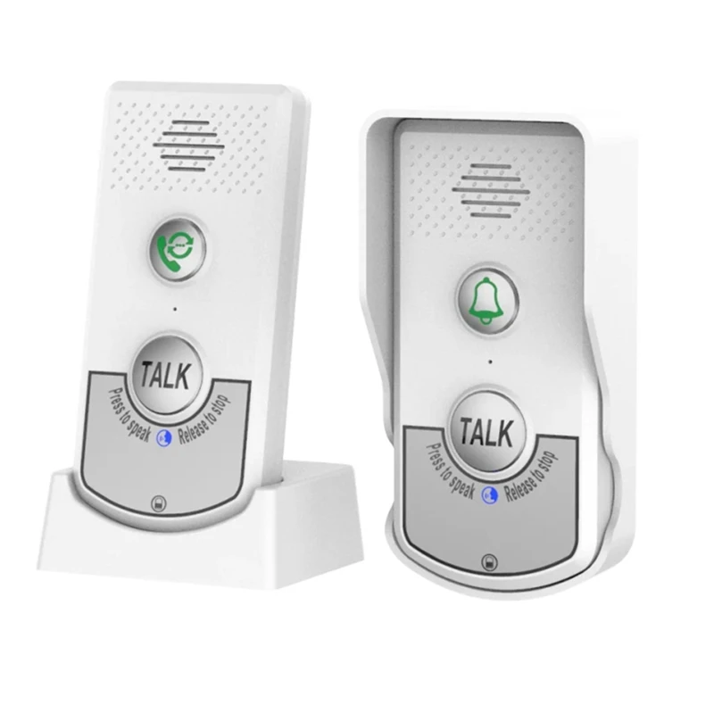 2.4G Wireless Long Distance Door Phone Intercom Doorbell 2 Way Audio Voice Sender&Reciever For  Hotel Call Durable (B)