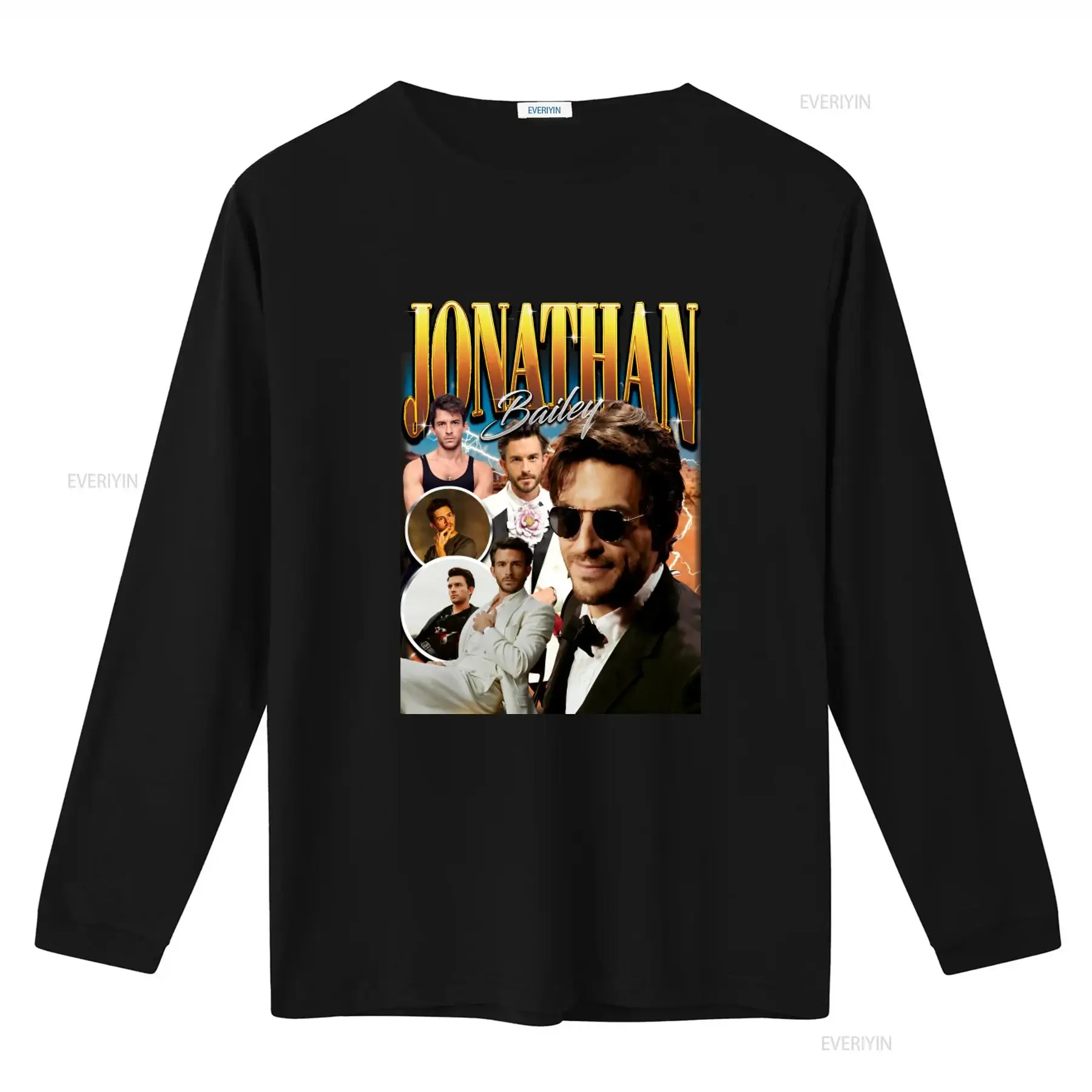 Jonathan Bailey T Shirt Stylish Men's Fashion with Celebrity Print for American Buyers vintage Washed designer clothes Soft