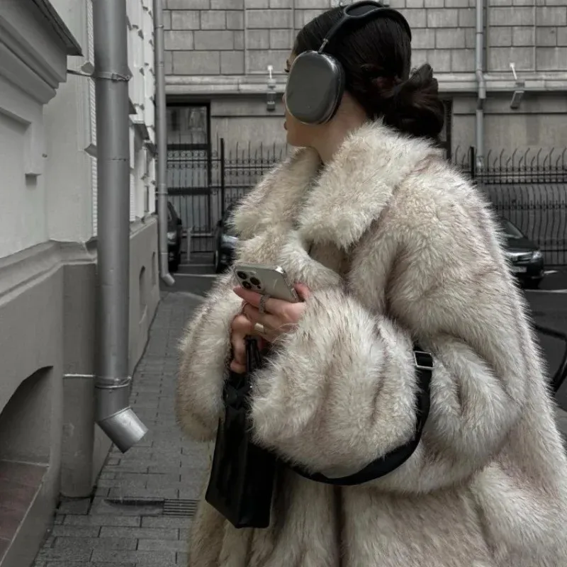 Spring Coat Long Sleeve European and American Style with Light Mature Jacket Polo Collar Long Length Commuter Chic Women Coat