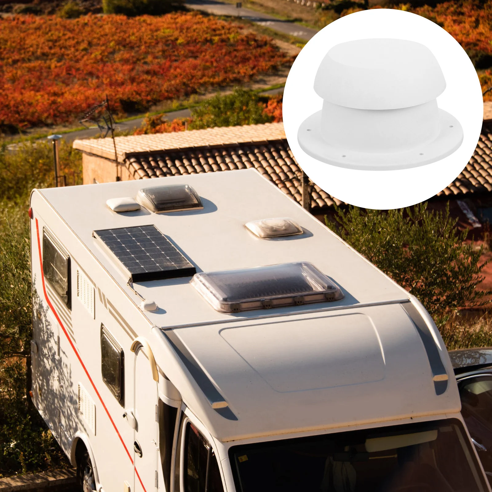 

RV Duct Cover Trailer Sewer Vent Cap Motorhome Accessories Camper Parts The Roof Refrigerator Abs Replacement