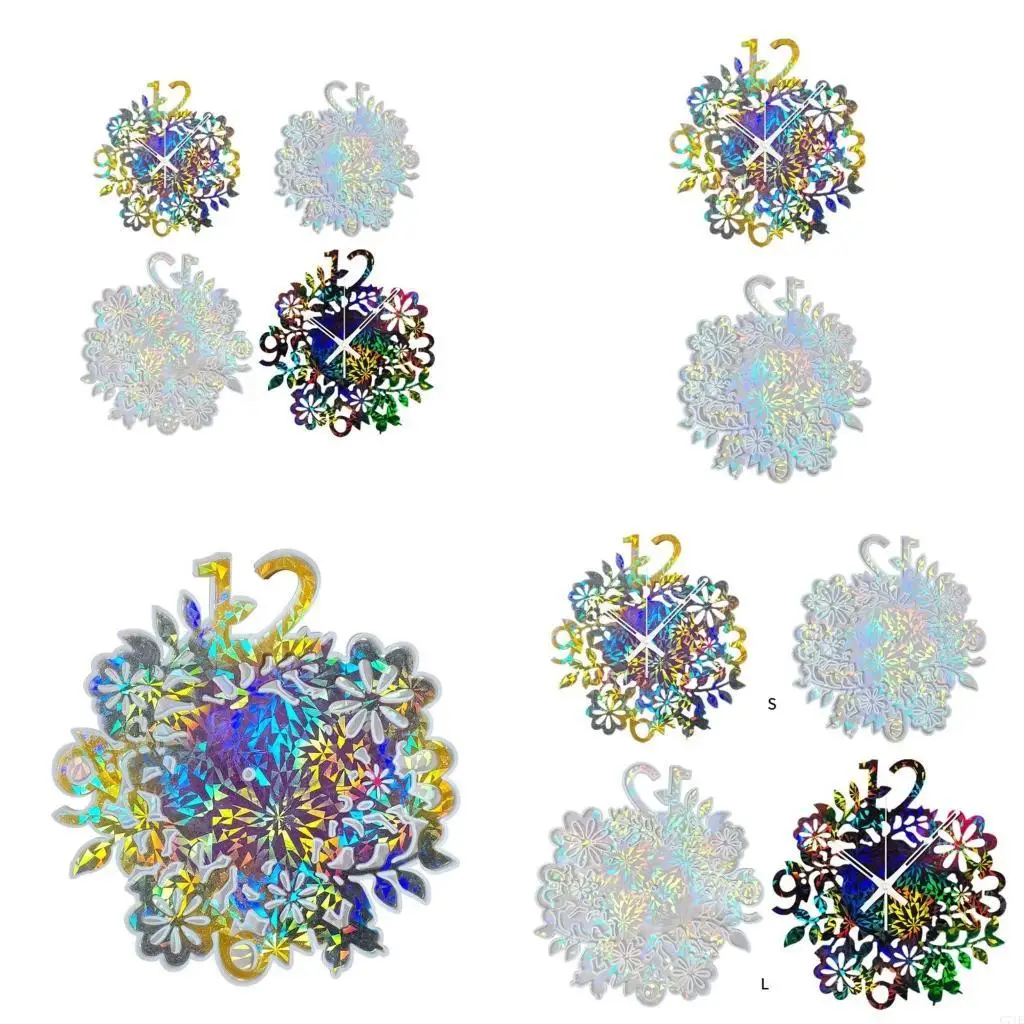 

Flexible DIY Crystal Dropping Flower Clock Silicone Mold Durable Resin Moulds