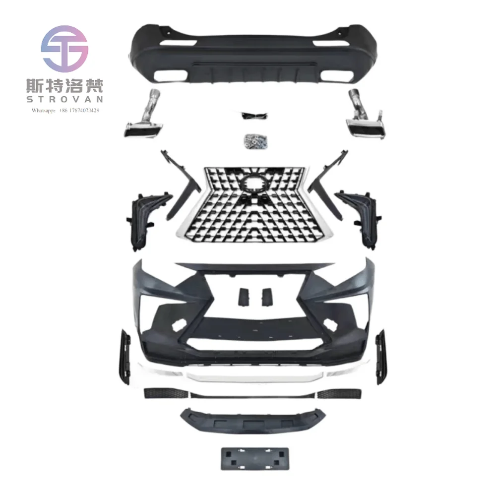 

High Quality Auto Body Kit Modified for RAV4 2020 2021 2022 2023 Upgrade RX Style Front Rear Bumper Assembly Grille