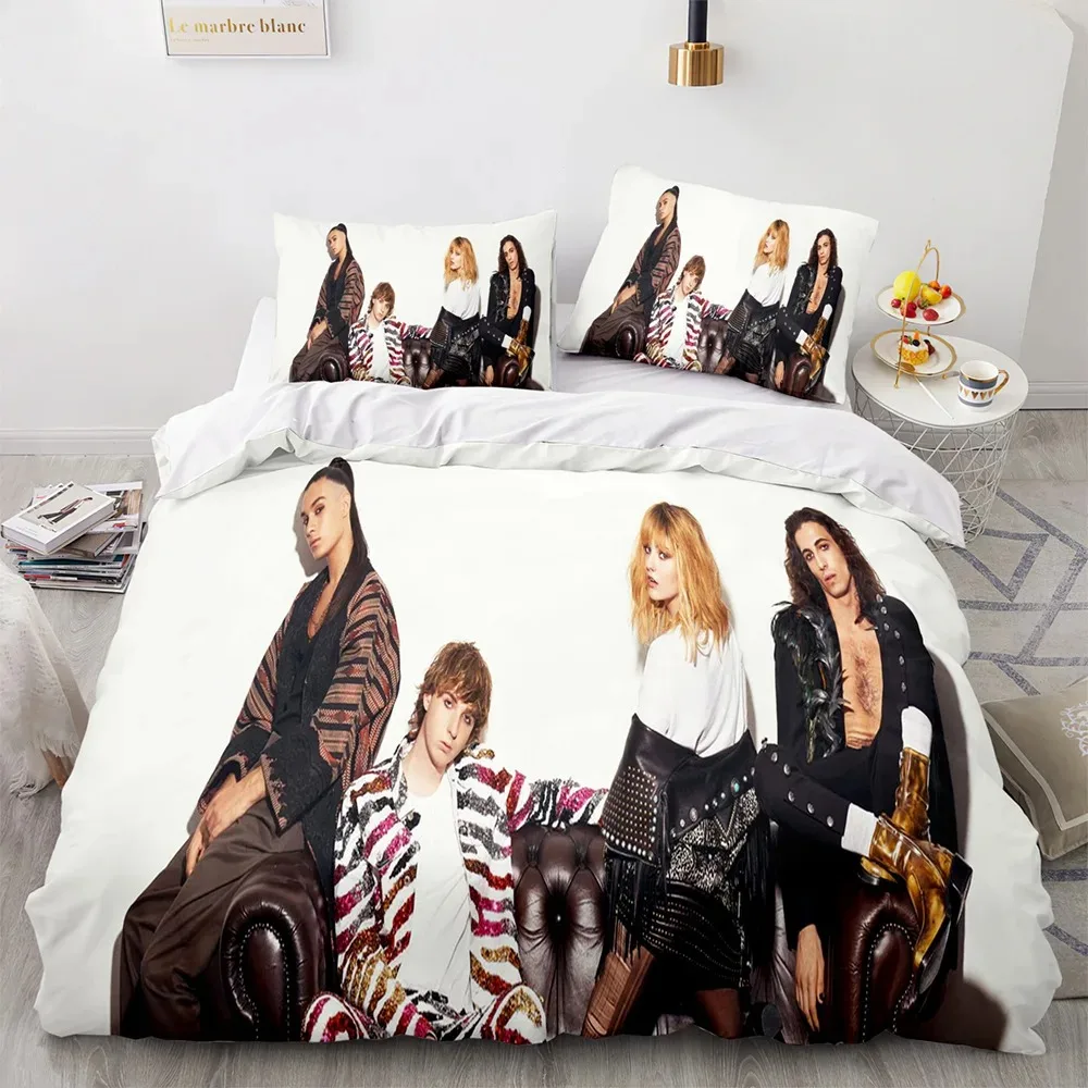 Maneskin Rock Band Maneskin Damiano David Duvet Cover Double Twin Full Queen King Adult Boys Bedclothes Quilt Cover