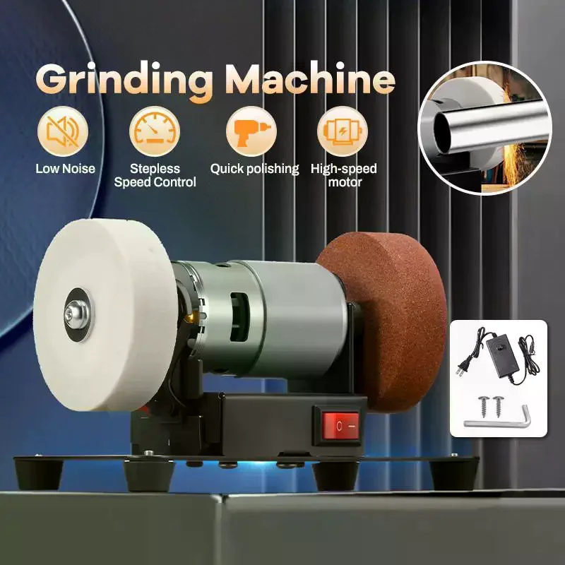 100W Double Grinder Grinding Disc Electric Small Grinding And Polishing Drilling Machine Sharpener Sharpen
