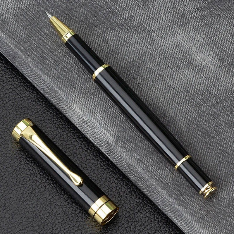 Custom Golden Text Gel Pen For School Supplies Stationary Office Accessories Writing Bookstore And Stationery Classic Luxury