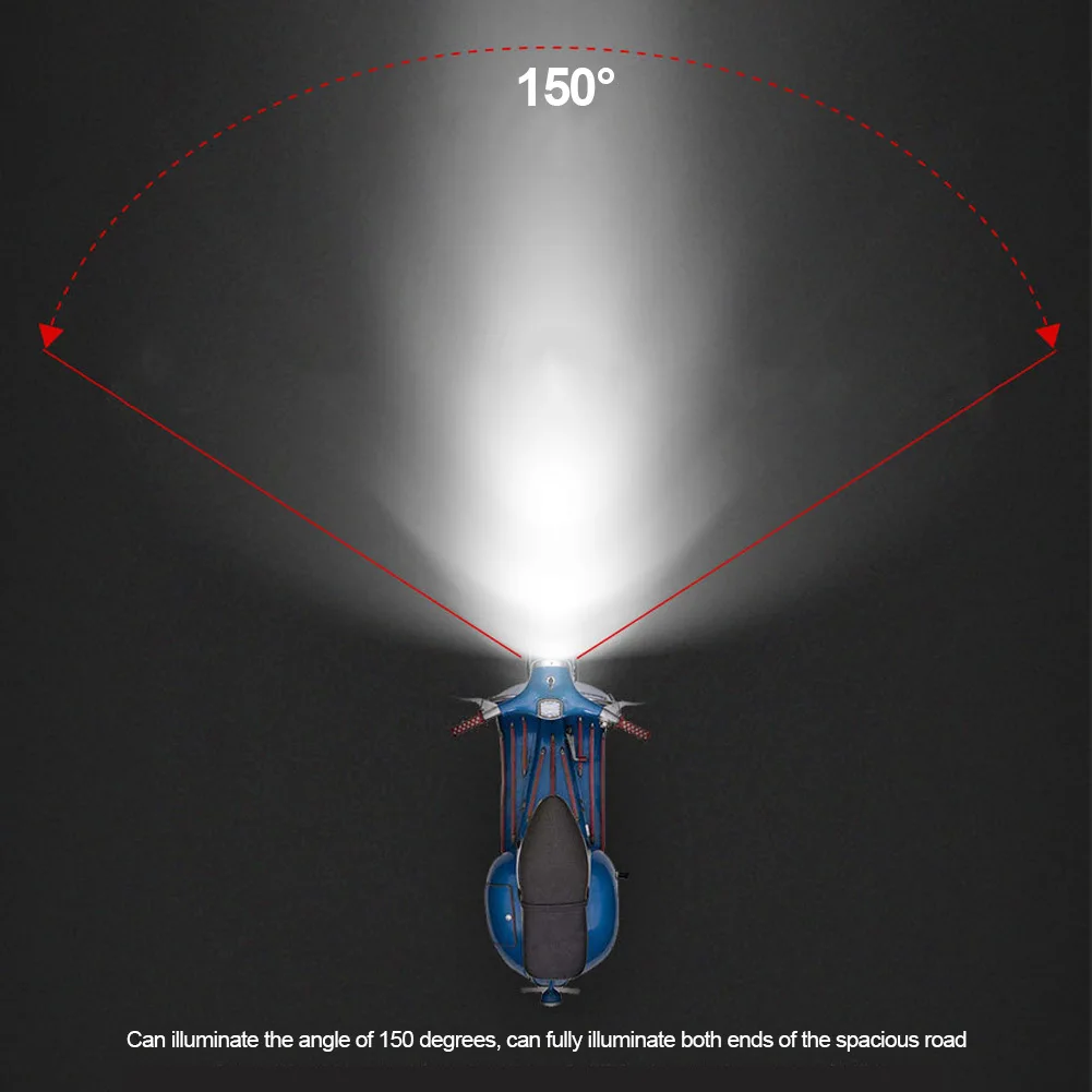 Motorcycle Headlight SpotLights DRL Flash 6 LED Auxiliary High Brightness Lamp Electric Vehicle Autocycle Modified Bulbs