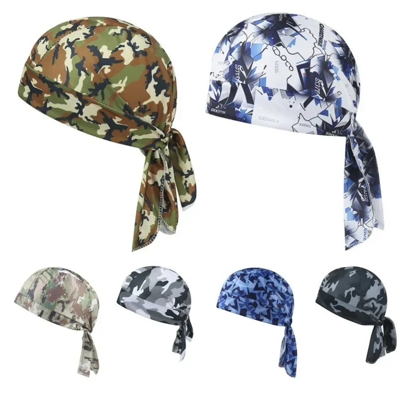 Summer Cycling Camouflage Headband Bandana Hat Cycling Cap Sun Protection Sports Breathable Headscarf Bicycle Running Riding Cap