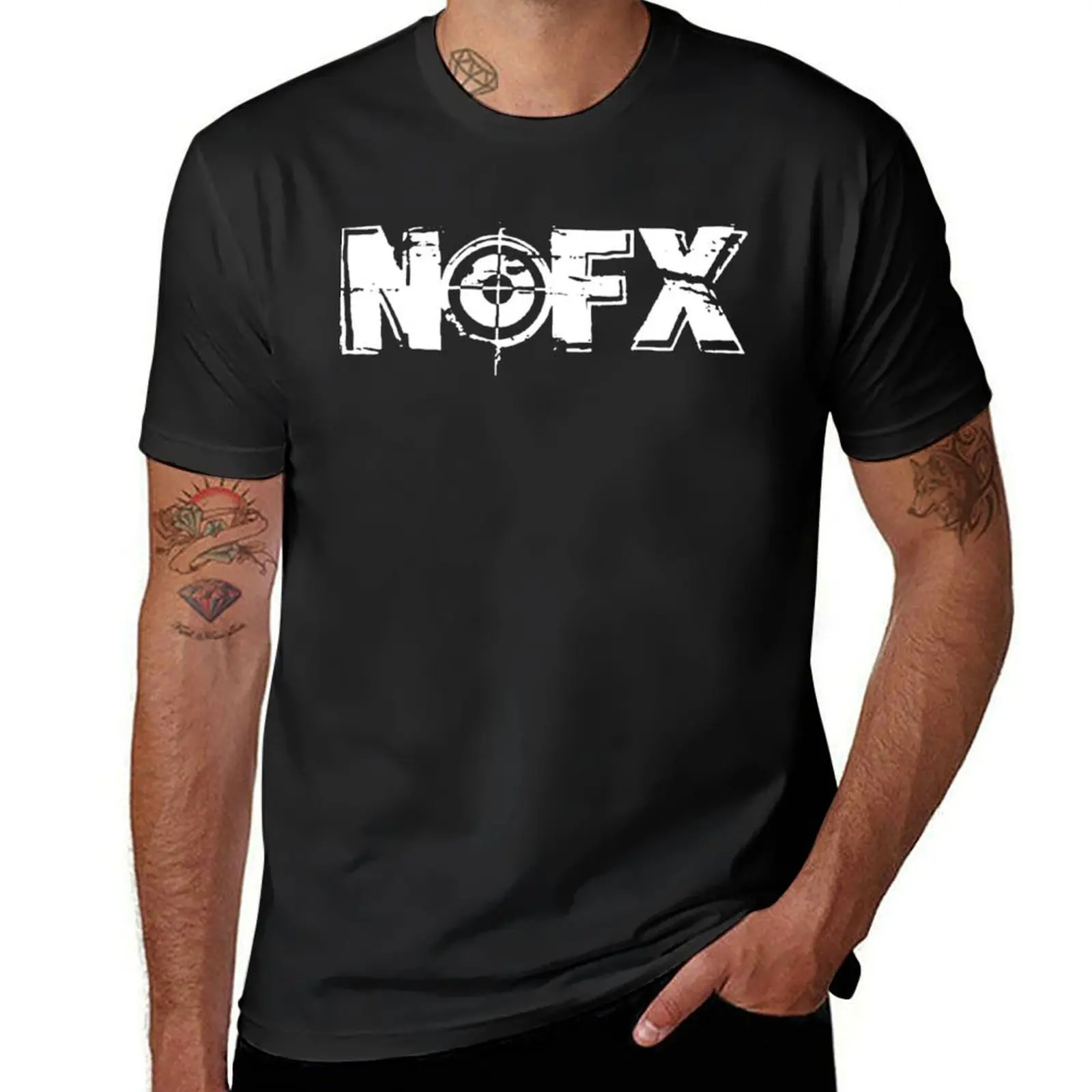 NOFX silver & white T-Shirt sublime animal prinfor boys tops mens workout shirts