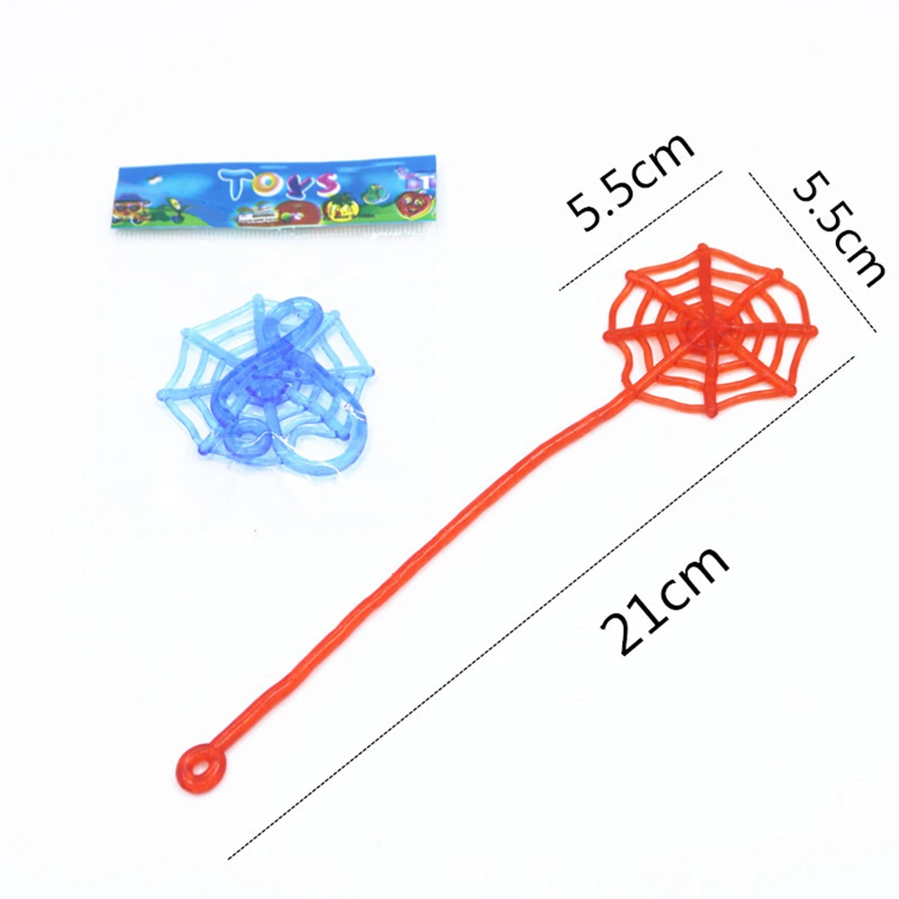 30Pcs Fun Kids Birthday Party Favor Mini Sticky Spider Web Toy Gift Bag Giveaway Pinata Filler Halloween Carnival Party Supplies