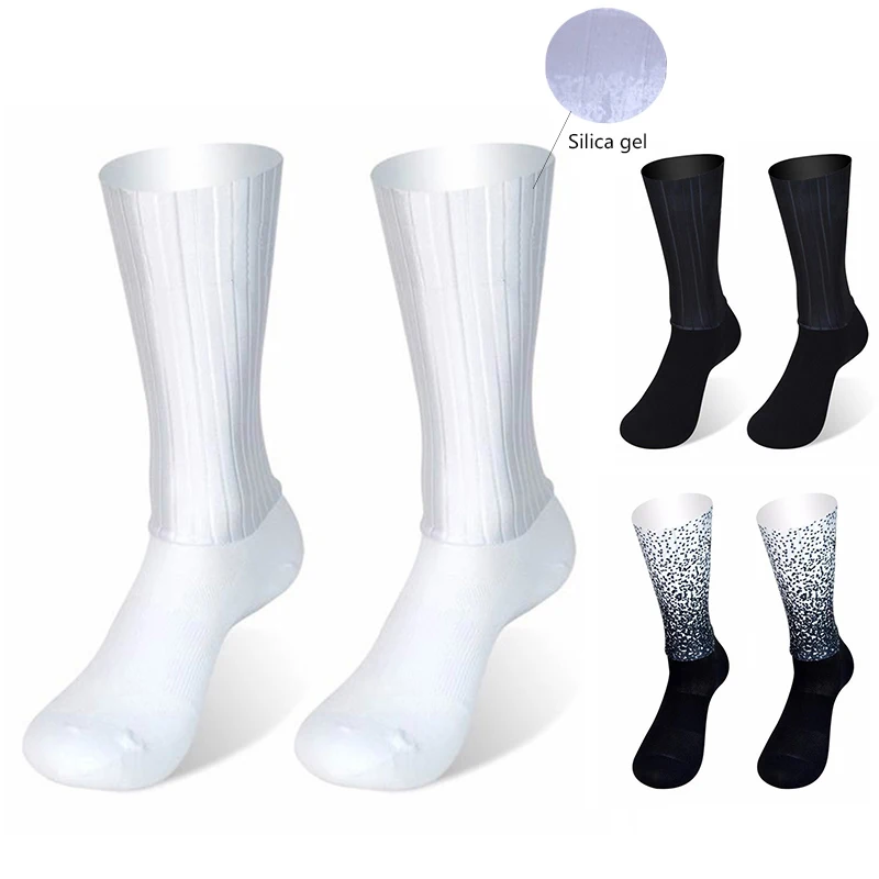 Silica Cycling Bike Team New Socks Summer Aero Gel Non-slip Breathable Pro Racing Sports Socks Men Women Calcetines Ciclismo