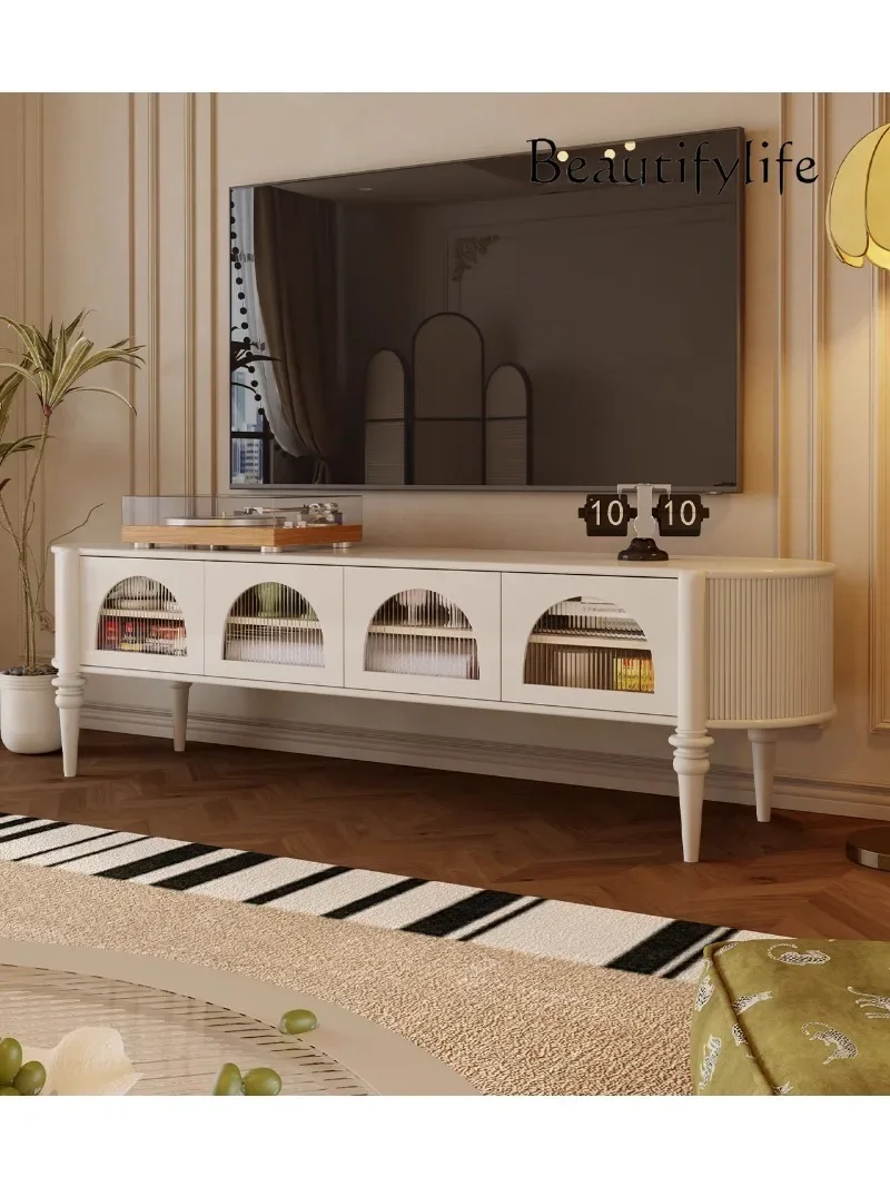 

Solid Wood TV Cabinet Coffee Table Combination Living Room Home Light Luxury High-Grade New TV Cabinet