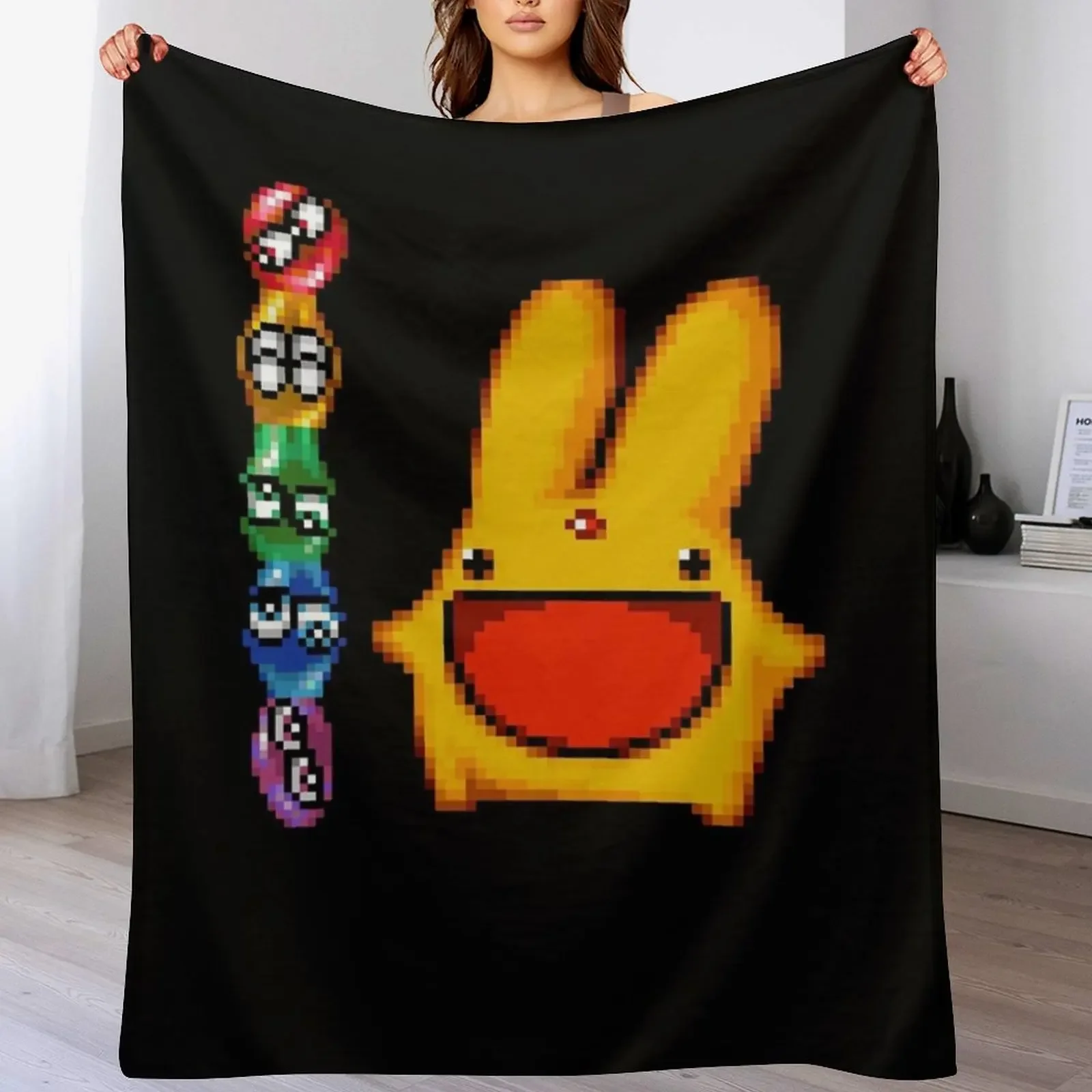 

Puyo Puyo And Carbuncle Slim Fit Classic T Throw Blanket Travel Size Cozy Blanket for Plane Train