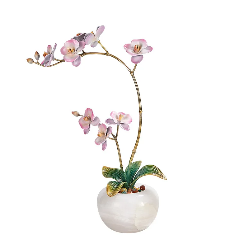 

New Chinese orchid ornament, living room entrance corner few TV cabinet, high-end creative handicrafts, housewarming gifts