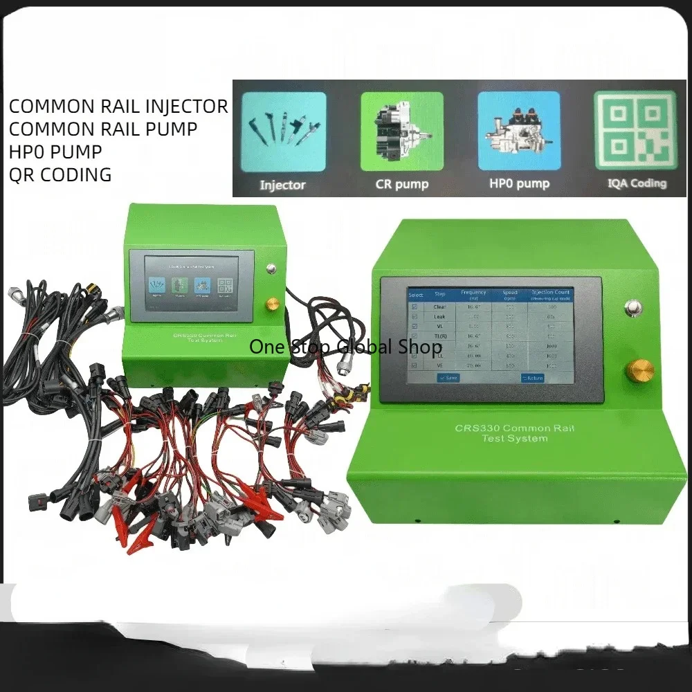 CRS330 Common Rail Injector Pump HP0 Pump QR Coding Test System Simulator Tester Testing 6 Injectors Same Time