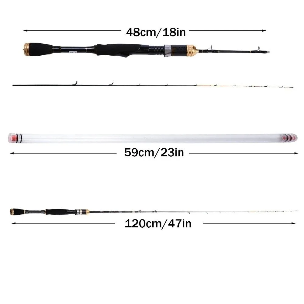 Two Lengths of One Fishing Rod 1.2m 1.5m Semi-titanium Alloy 0.4mm Slightly Portable Spinning Soft Carp Ice Fishing Rods Tools