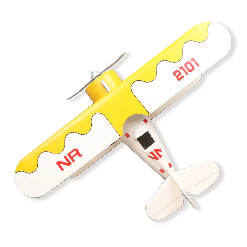 Vintage biplane model metal handmade creative decoration living room children's room ornaments shooting props