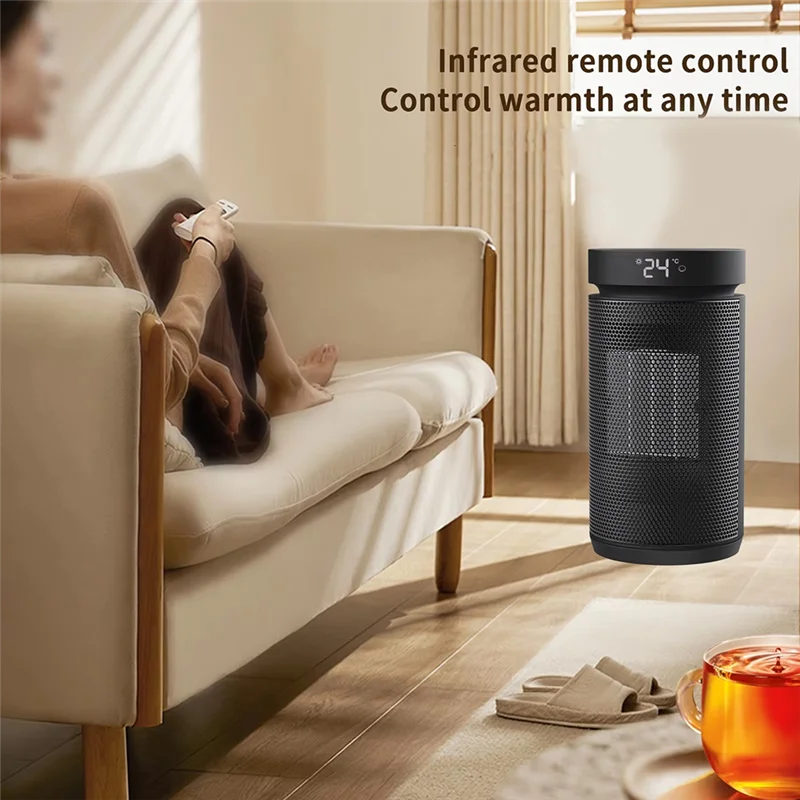 Aquecedor elétrico pequeno portátil b51c, tecnologia de aquecimento ptc, segurança rápida para uso interno, para escritório, quarto, casa